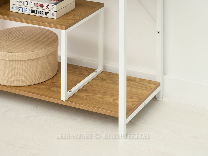 Regál Harp B (dub + bílá)