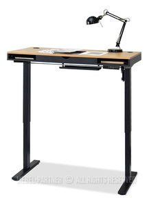 PC stolek Osto 120 (dub černý + bílá)