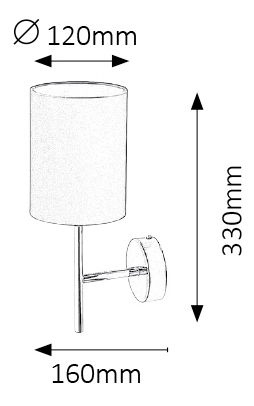 Nástěnné svítidlo Monica 2530 (bílá + zlatá + chromová)