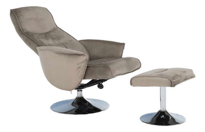 Relaxační křeslo Short (hnědošedá)