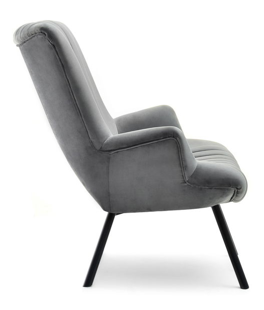 Designové křeslo Lanzaris (šedá + zlatá)