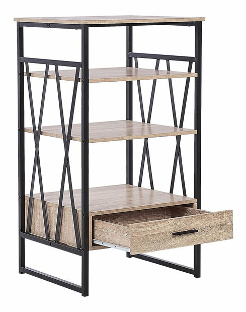 Regál Keeza (světlé dřevo)