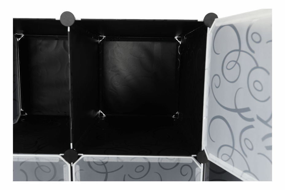 Šatní organizér Riodus TYP 02 (černá + mléčná + bílá)