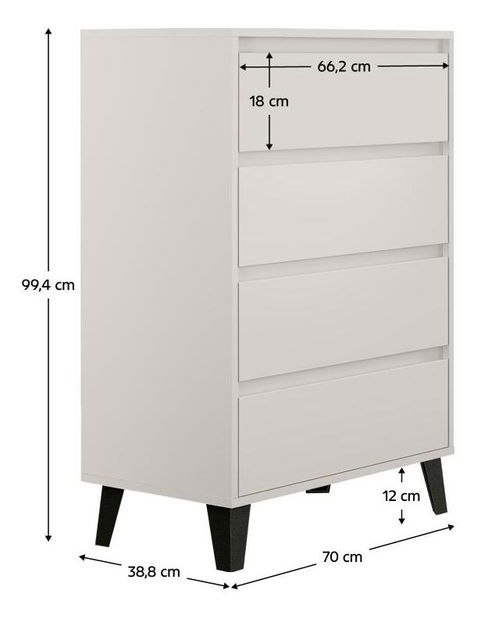 Komoda Brisas 3 (kašmír + černá)