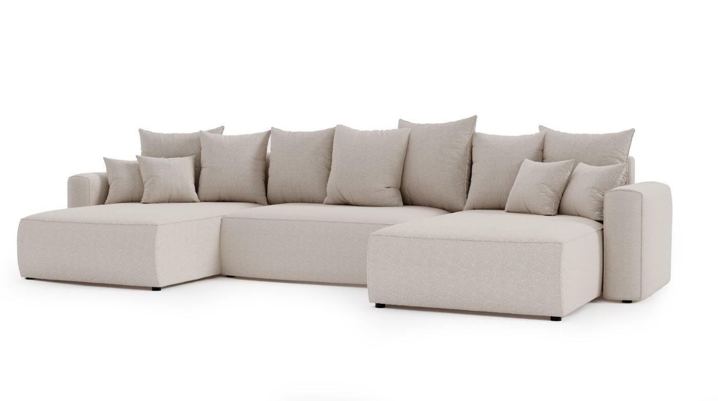 Rohová sedačka Baria U (béžová)
