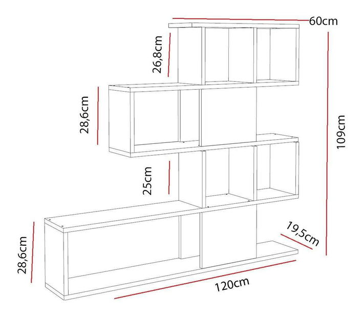 Regál Karci 1 (bílá)