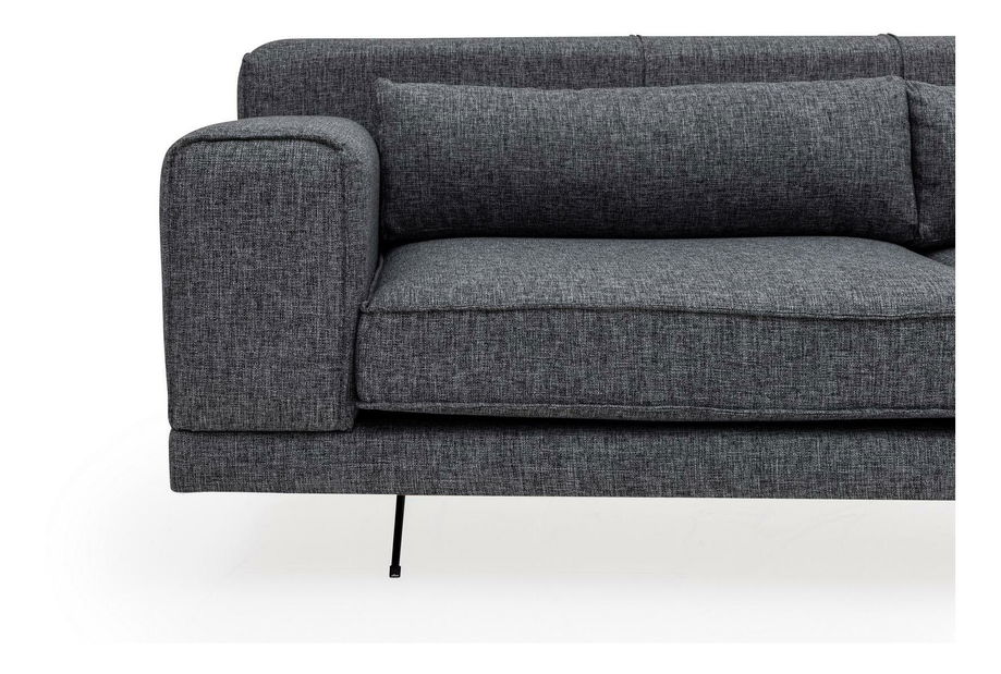 Rohová sedačka Jivagona (P) (šedá + černá)