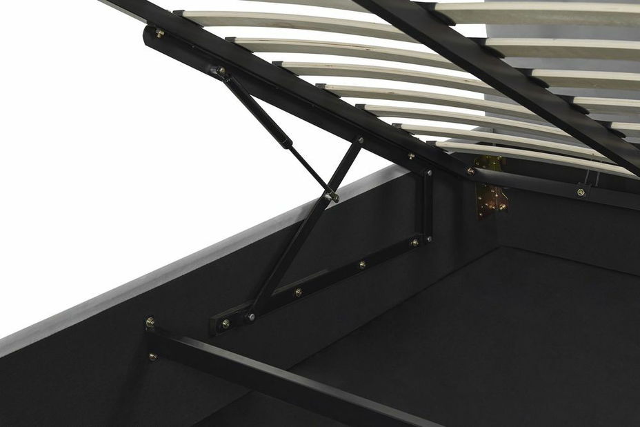 Manželská postel 180 cm Verena (šedá) (s roštem a úložným prostorem)