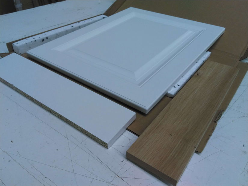 Dvířka na vestavěnou myčku Sheila ZM 570 x 446 (dub artisan + bilá) *bazar