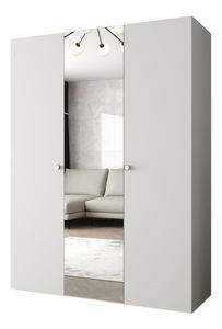 Šatní skříň 150 cm Parna 2 (bílá + stříbrná)