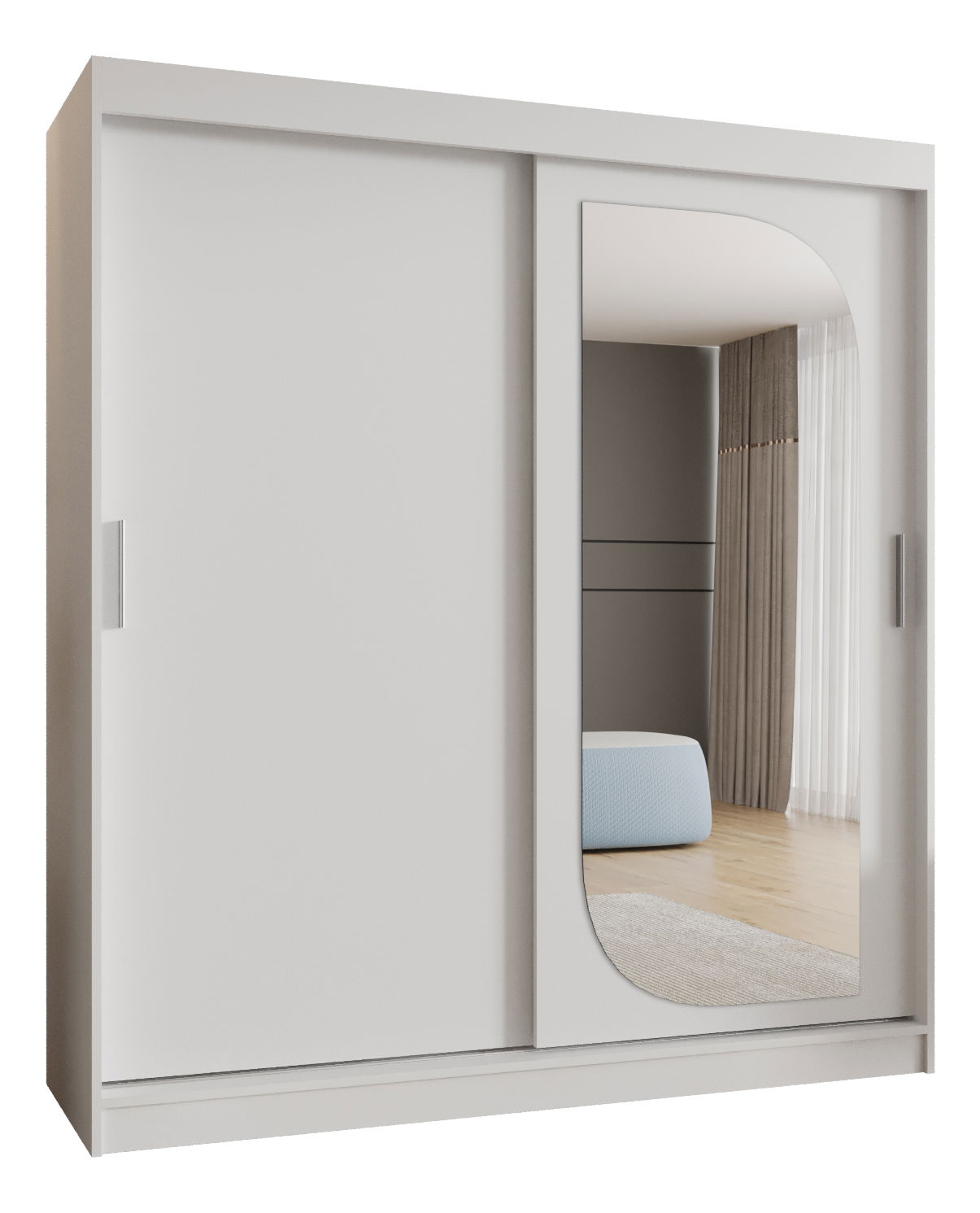 Šatní skříň 180 cm Lulu (bílá)