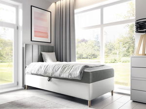 Jednolůžková postel 90cm Rivaldi 1 (bílá + šedá)