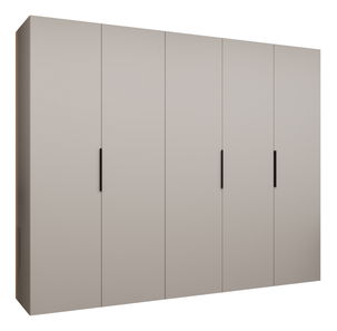 Šatní skříň 250 cm Mirabella 1 (kašmír + černá)