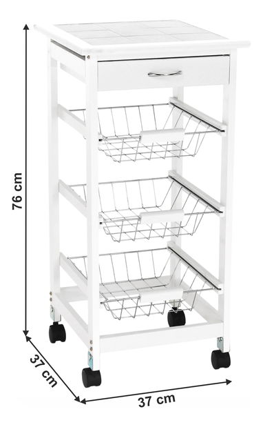 Servírovací stolek Kirsten (bílá)