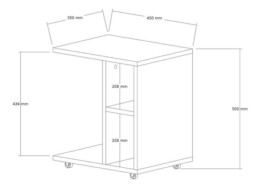 Příruční stolek Kipedu (antracit)
