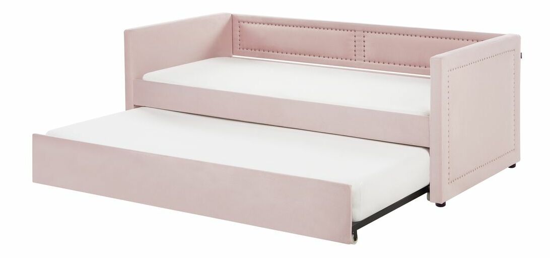 Jednolůžková postel 200 x 90 cm Mimza (lososová)