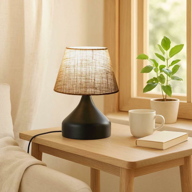 Stolní lampa Gelosso 3 (krémová + černá)