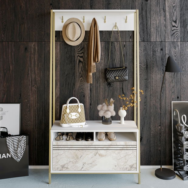 Předsíňová stěna Dudulo (Bílá)