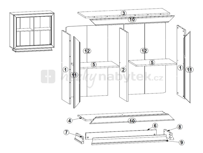 Skříňka BRW LARGO CLASSIC REG2D