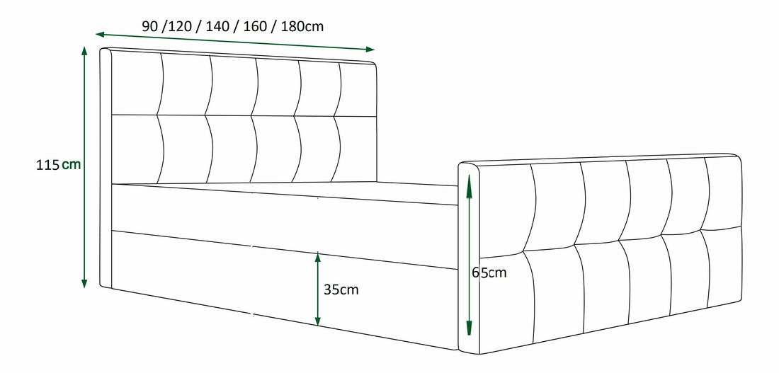 Manželská postel 180 cm Billie (béžová) (s roštem a úložným prostorem)