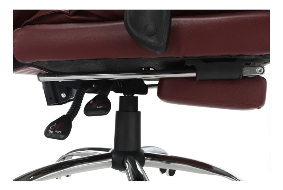 Kancelářské křeslo s podnožkou Drann (bordová)