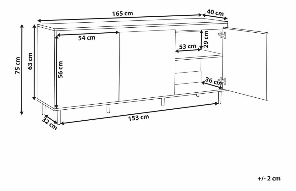 Skříňka Nikza (světlé dřevo)