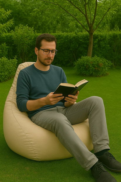 Sedací pytel Derisin (krémová)