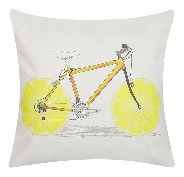 Sada 2 ozdobných polštářů 45 x 45 cm Rusku (bílá)