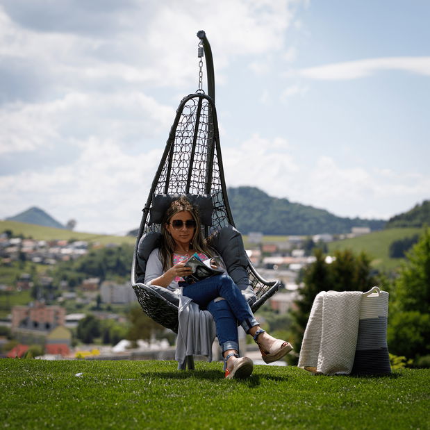 Závěsné houpací křeslo Avalanche 2 NEW (šedá + světlešedá)