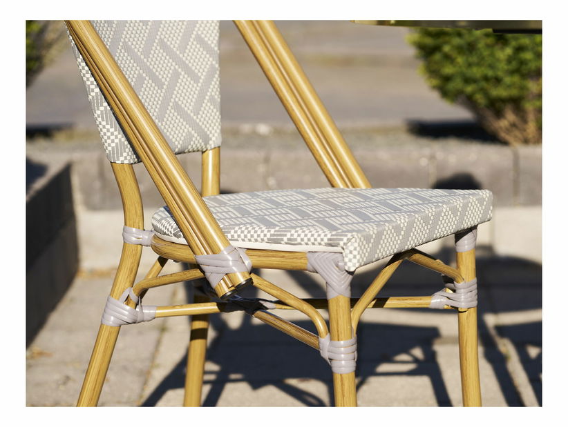 Zahradní židle Lazulia (bílá + šedá)