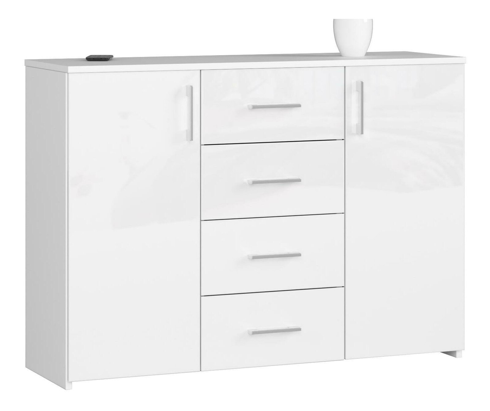 Komoda Kiran (lesk bílý)