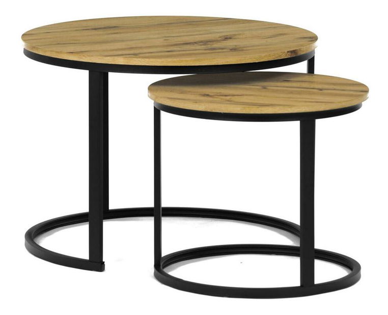 Set 2 konferenčních stolků Conjugar (dub divoký)