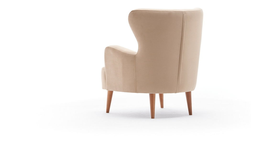 Křeslo ušák Kaveh 1 (krémová)