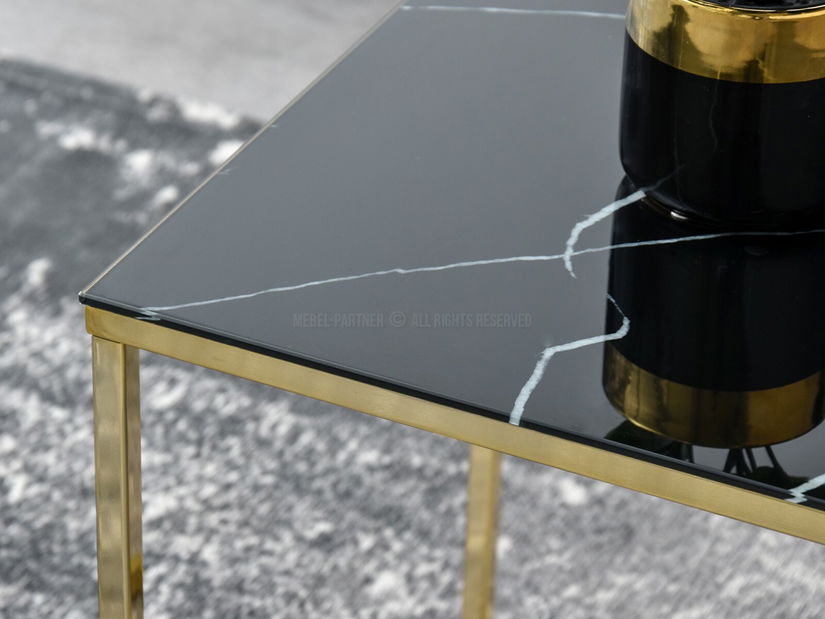Konferenční stolek Bella S (černá + zlatá)