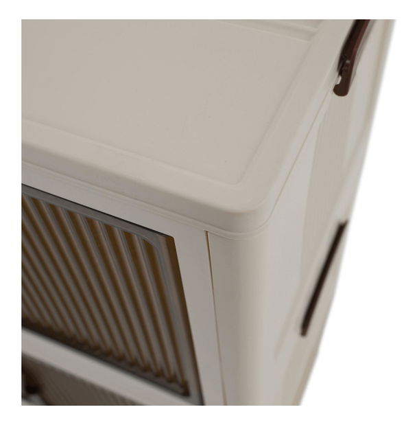 Skříňka Pillia 2 (bílá + hnědá)