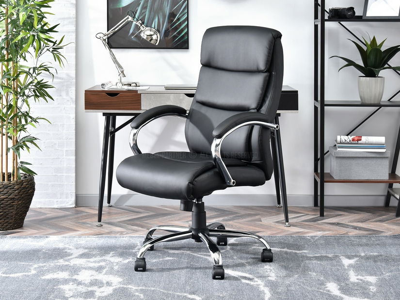 Křeslo Luxus (černá + chromová)