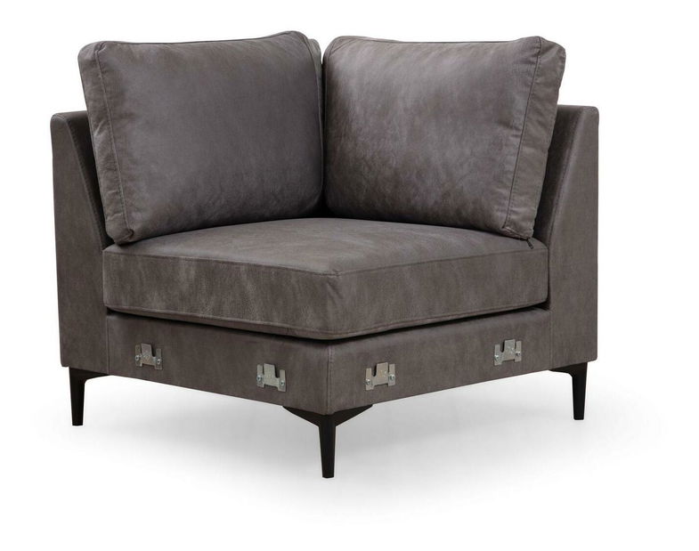 Rohová sedačka U Portobeno 2 (antracit + černá)