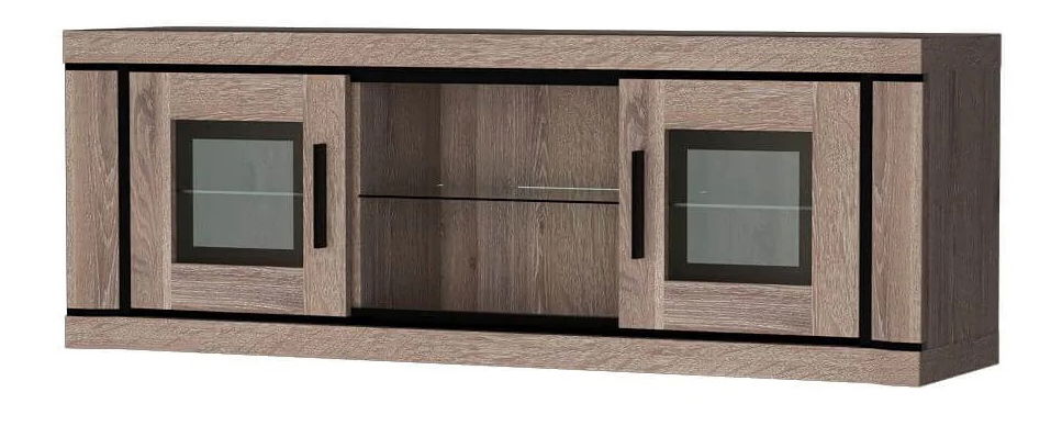 Vitrína Douglas 08 (s LED osvětlením) (dub truflový)