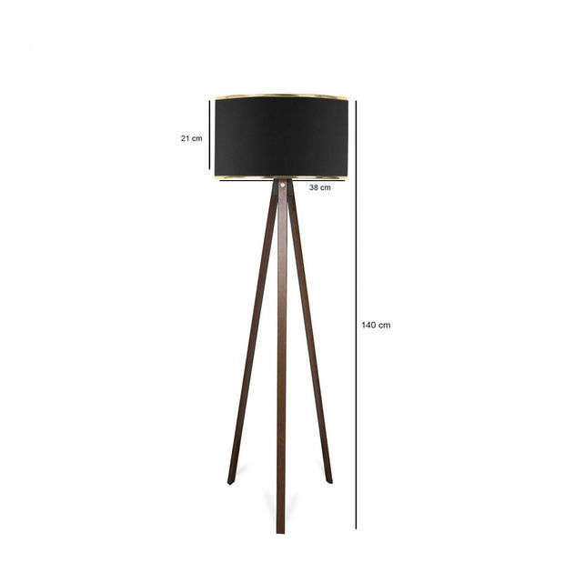 Stojanová lampa Autoressto 1 (černá + hnědá)