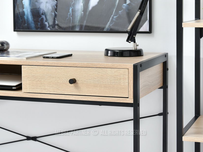 PC stolek Nills (dub + černá)