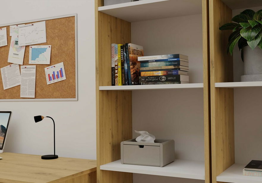 Regál Refarencios 5 (dub artisan + bílá)