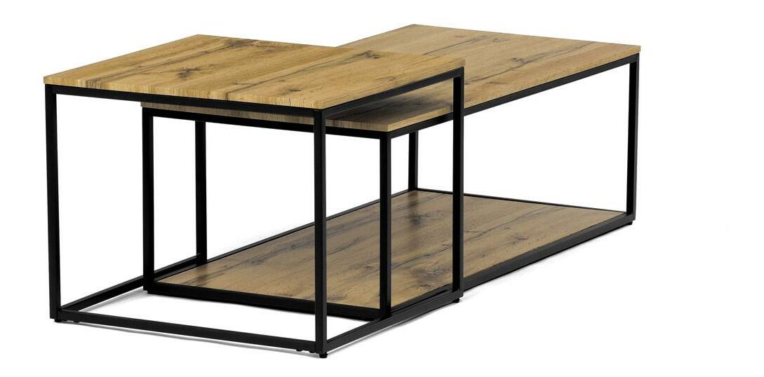 Set 2 konferenčních stolků Crearse (dub divoký)