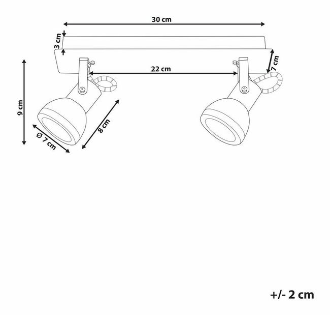 Stropní svítidlo Braulio (bílá + černá)