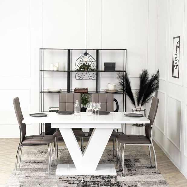 Jídelní židle Marinaleda (šedá ekokůže)