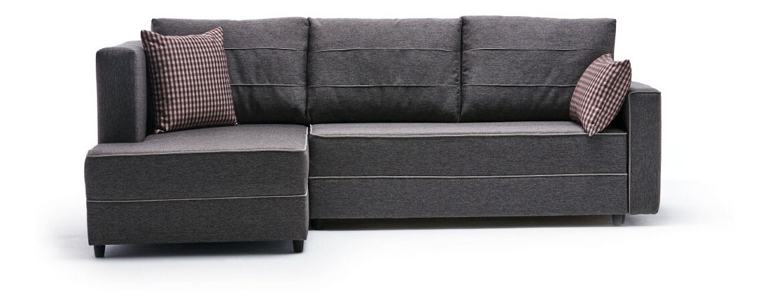 Rohová sedačka Emilie (hnědá) (L)