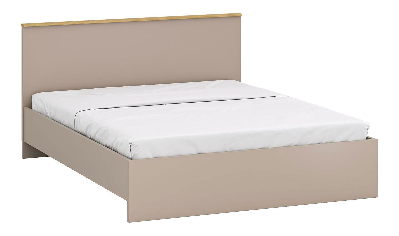 Manželská postel 160 cm Indices (taupe + dub kamenný)