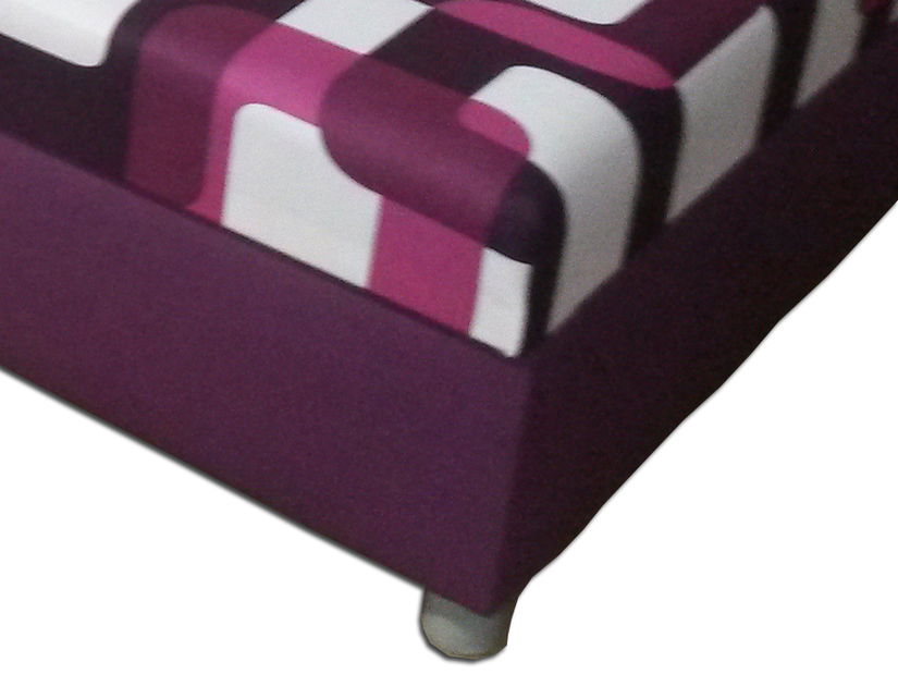 Jednolůžková postel (válenda) 110 cm BRW Elize fialová (L) (s roštem a matrací)