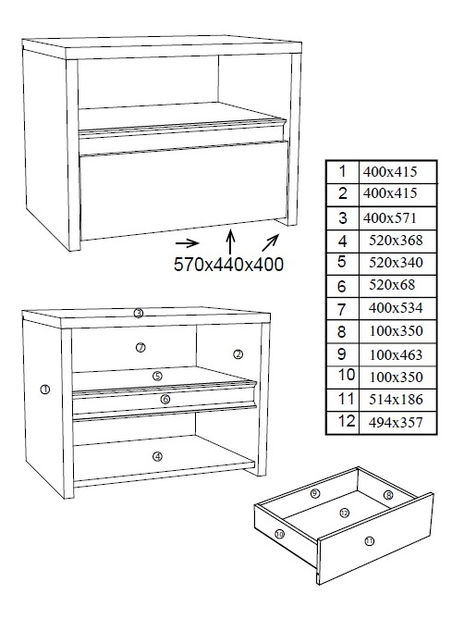Noční stolek typ TA-25 Taylor (dub wotan)