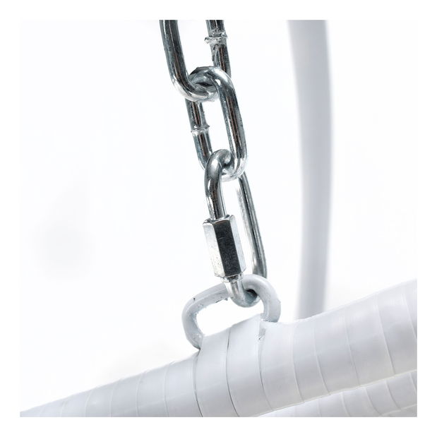 Závěsné houpací dvojkřeslo Dalvoa 2 (bílá + vzor)