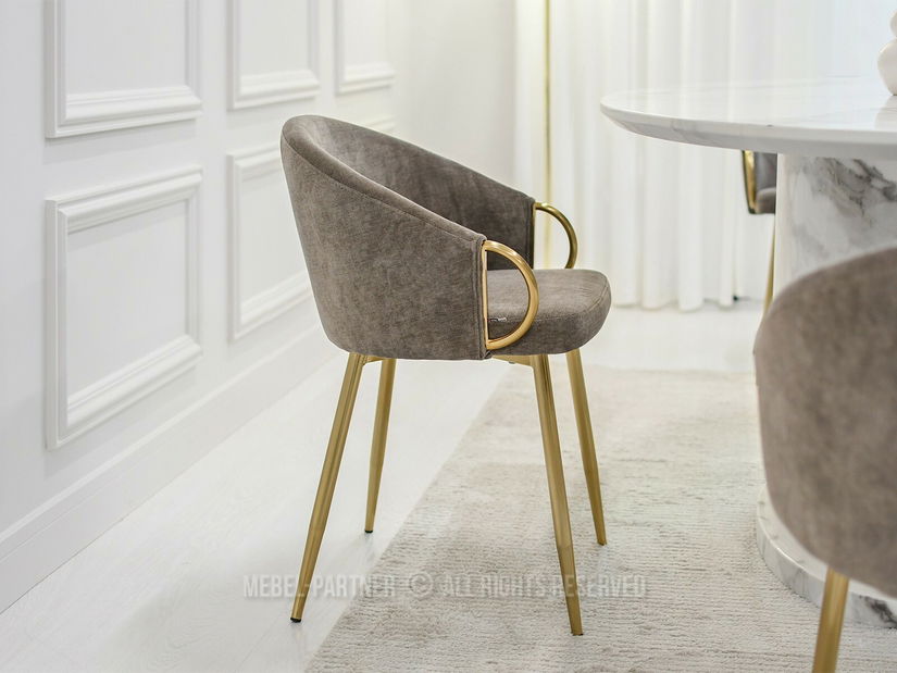 Židle Carma K (písková + zlatá)